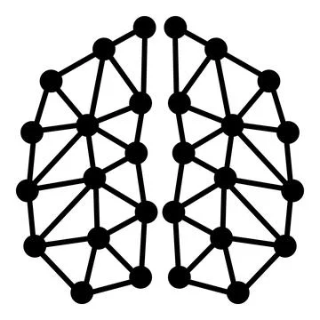 Raster Artificial Intelligence Flat Icon Illustration Stock Illustration