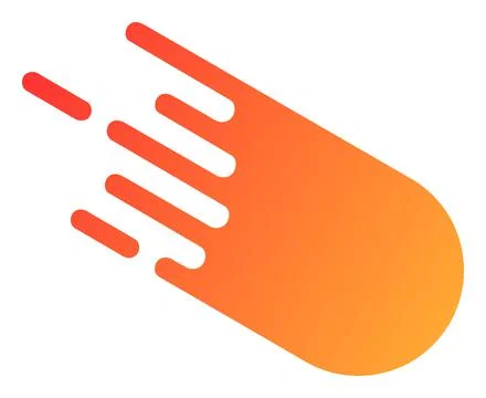 Raster Bolide Flat Icon Image Stock Illustration