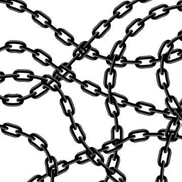 Raster chain pattern. Black chain background Illustrazione stock
