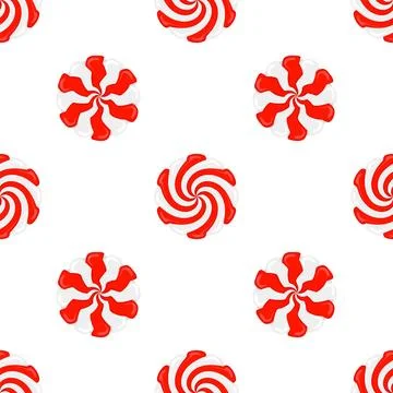 Raster Christmas candy seamless pattern. Lollipop sugar caramel. Cartoon dess 스톡 일러스트