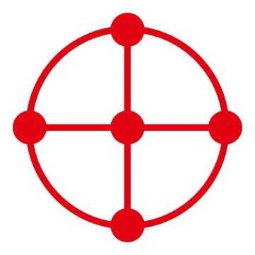 Raster Circle Grid Nodes Flat Icon Image イラスト素材