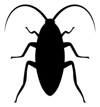 Raster Cockroach Flat Icon Symbol Stock-Illustration