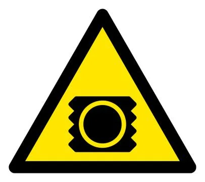 Raster Condom Warning Triangle Sign Icon Stock Illustration