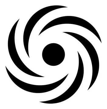 Raster Cyclone Rotation Flat Icon Symbol Stock Illustration