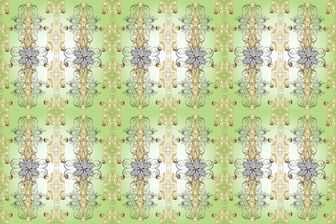 Raster damask seamless pattern background. Seamless texture. Classical luxury ol 스톡 일러스트