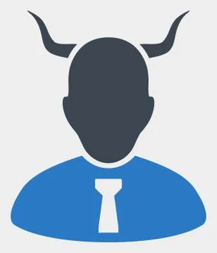 Raster Devil Icon on White Background Stockillustratie