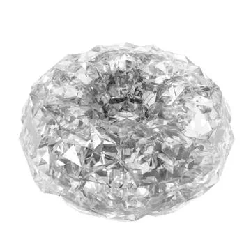 Raster diamond in the shape of a torus. Render in 3D program. Stock Illustration