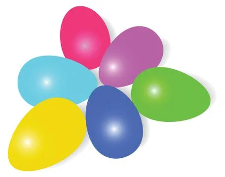 Raster. easter egg composition Stock Illustration