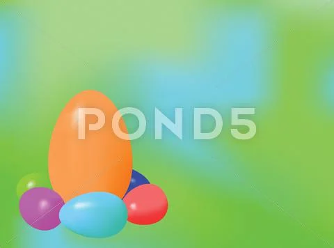 Raster. easter egg composition Stock Illustration