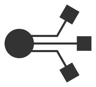 Raster Electronic Component Flat Icon Illustration Stock Illustration