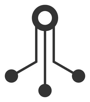 Raster Electronic Sensor Flat Icon Symbol Stock Illustration