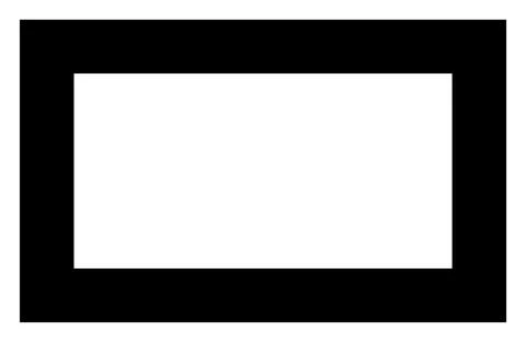 Raster Empty Rectangle Icon Illustration Stock Illustration