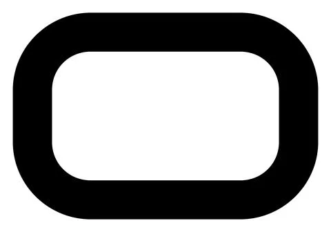 Raster Empty Rounded Rectangle Icon Illustration 스톡 일러스트