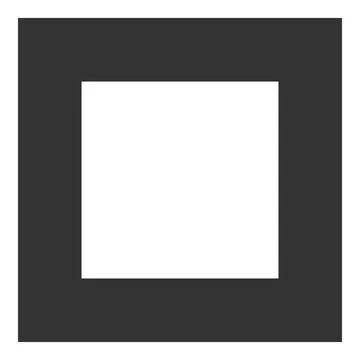 Raster Empty Square Flat Icon Symbol Illustrazione stock