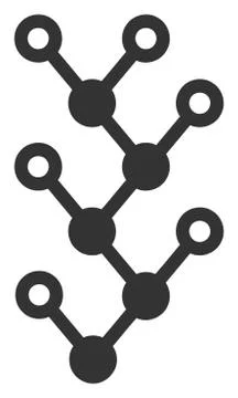 Raster Flat Binary Tree V4 Icon Stockillustratie