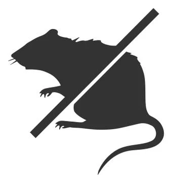 Raster Flat Stop Rats Icon Illustrazione stock