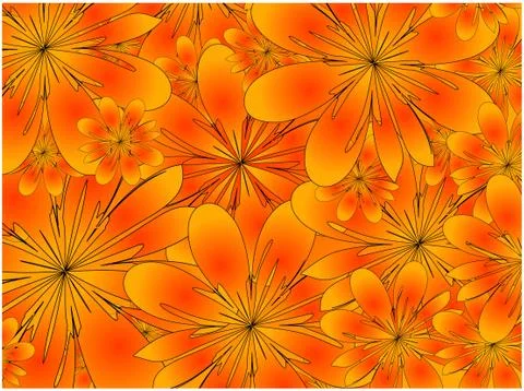Raster. floral background Stock Illustration