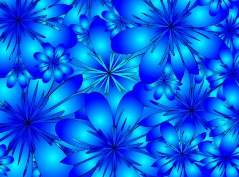 Raster. floral background Stock Illustration