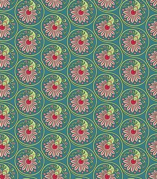 Raster floral braided elements seamless pattern Stockillustratie