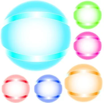 Raster. glossy buttons Stock Illustration