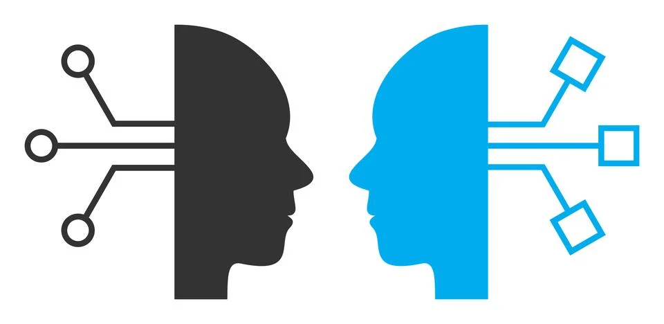 Raster Human Network Interface Flat Icon Symbol イラスト素材