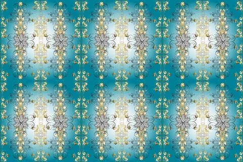 Raster illustration. Abstract seamless pattern for wallpaper, clothes, boys, gir Stock Illustration