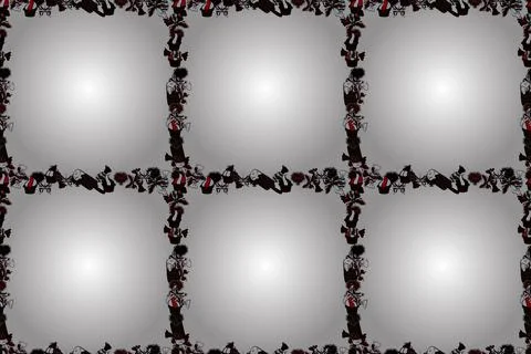 Raster illustration. Seamless pattern. Hand-drawn doodle frames.Illustration in Stock Illustration