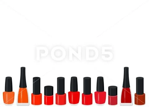Illustration of 5 nail polish bottles with designs png download - 3404*3492  - Free Transparent Cartoon png Download. - CleanPNG / KissPNG