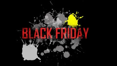 Raster illustration on the theme of black friday sale. Stock Illustration