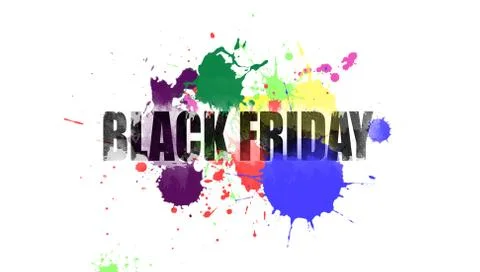 Raster illustration on the theme of black friday sale. Stock Illustration