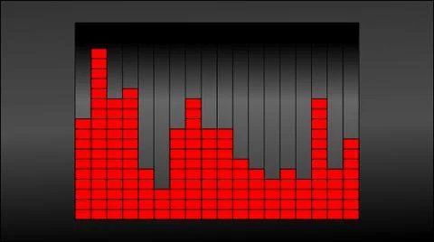 Raster image displays the frequency of the sound equalizer Stock Illustration