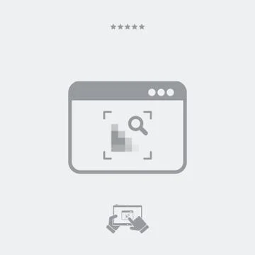 Raster image zoom Illustrazione stock