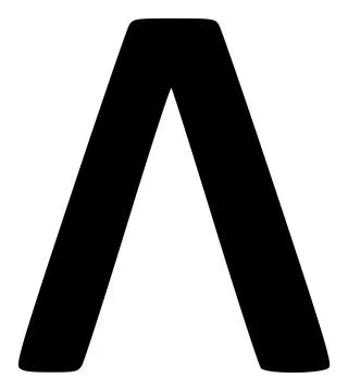 Raster Lambda Greek Symbol Flat Icon Symbol 库存插图