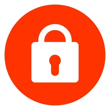 Raster Locked Flat Icon Image 스톡 일러스트