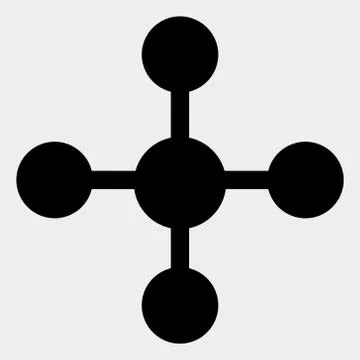 Raster Mesh Node Icon on White Background Illustrazione stock
