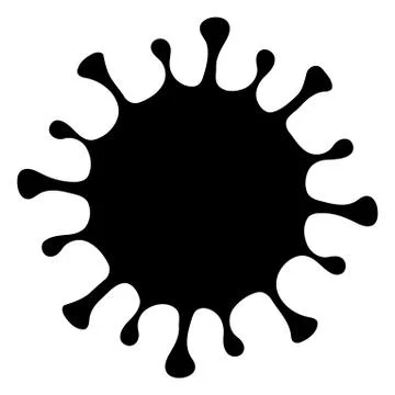 Raster Microbe Flat Icon Symbol Stock-Illustration