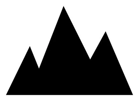 Raster Mountains V2 Flat Icon Illustration Stock Illustration