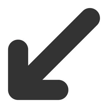 Raster Move Down Left Flat Icon Image Stock Illustration