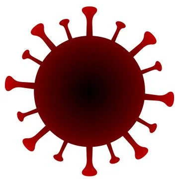 Raster Red Virus Flat Icon Symbol Stock-Illustration