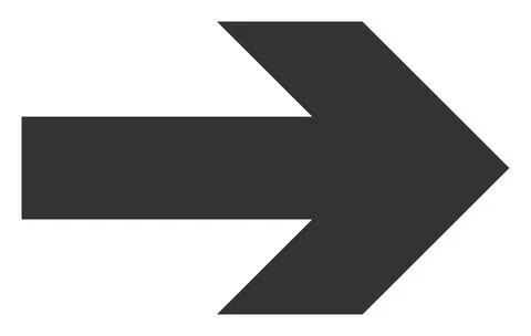Raster Right Arrow Flat Icon Symbol Stock Illustration