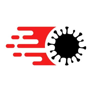 Raster Rush Virus Flat Icon Symbol Illustrazione stock