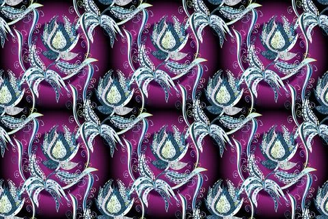 Raster seamless cute flower pattern. Holidays mood. Spring summer time. Gentle r Stock Illustration