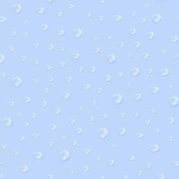 Raster seamless drops pattern on blue background Stock Illustration
