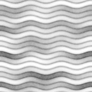 Raster Seamless Greyscale Texture. Gradient Wavy Lines Pattern. Subtle Abstract Stock Illustration