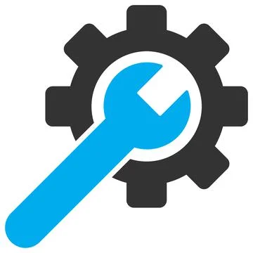 Raster Service Tool Flat Icon Image Stock Illustration