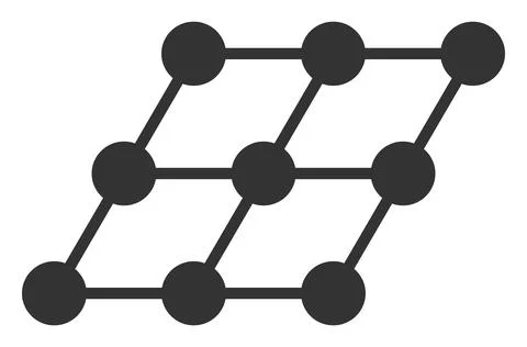 Raster Shifted Grid Flat Icon Illustration Stock Illustration