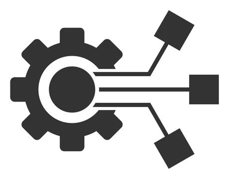 Raster Smart Component Flat Icon Symbol Stock Illustration