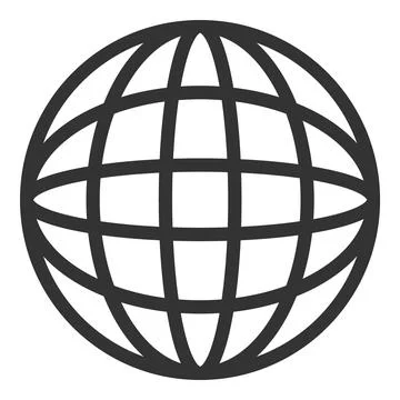 Raster Sphere Flat Icon Illustration Stock Illustration
