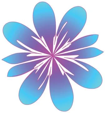 Raster.   stylized flower Stock Illustration