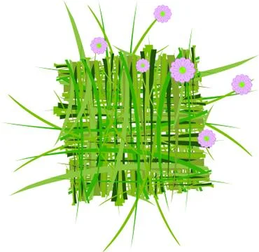 Raster.  summer grass decoration Stock Illustration